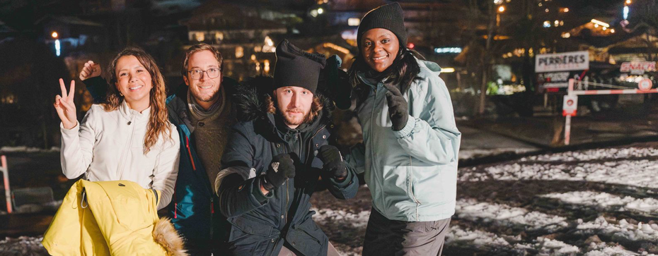 Olympiade bronzée font du ski Fun