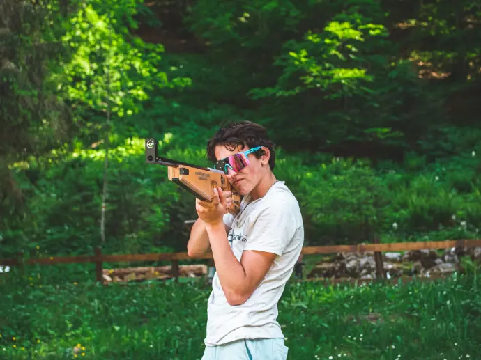 Tir laser au lac de Montriond été/hiver